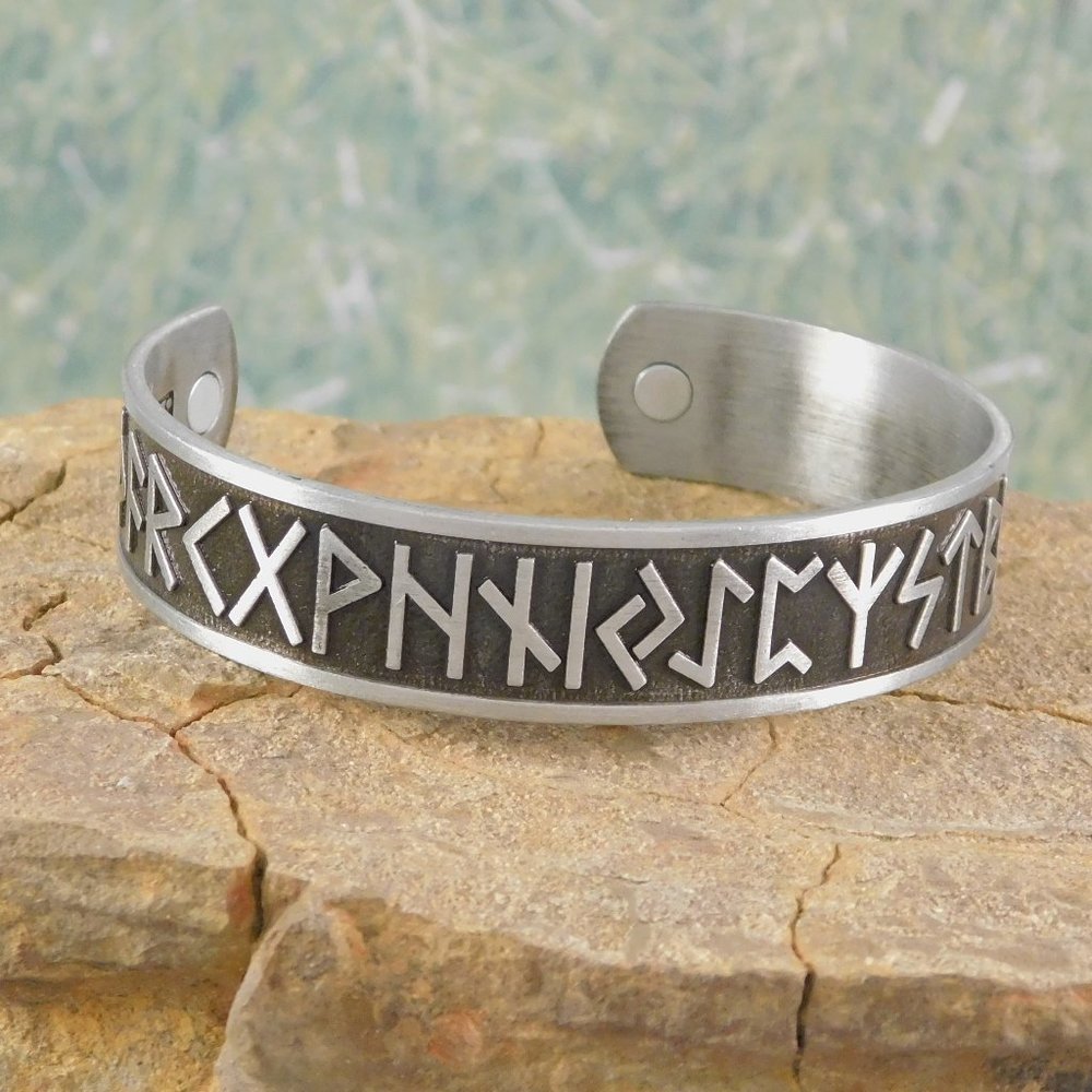 Viking Runes Cuff Bracelet